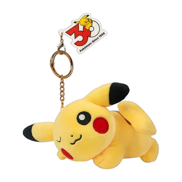 Pokémon Center 2026 30th Anniversary Expression Series Pikachu Mascot Keychain (Pretending to Sleep)