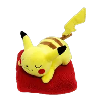 Pokémon Center 2003 Monthly Pikachu October Sleeping On Red Cushion Pikachu Plush