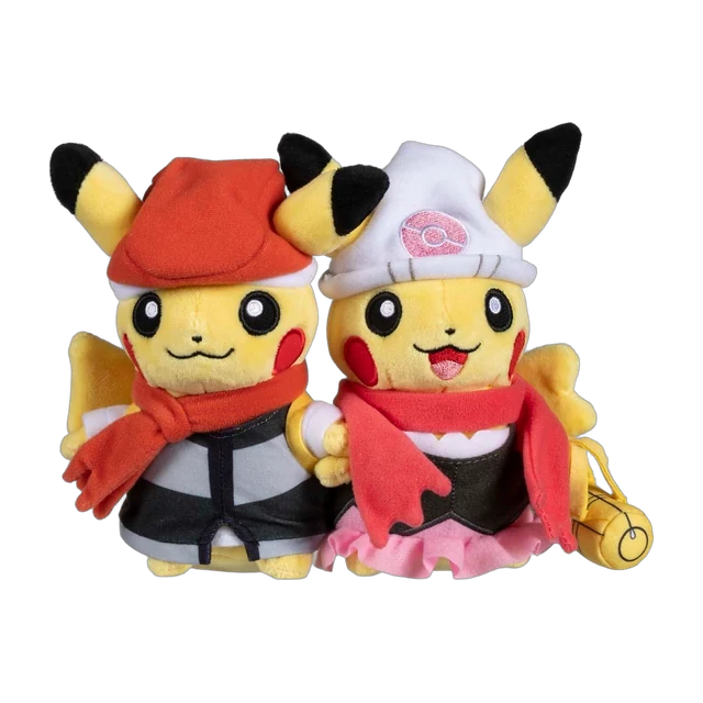 Pokémon Center 2021 USA 25th Celebration Paired Pikachu Celebrations Sinnoh Region Pikachu Plush