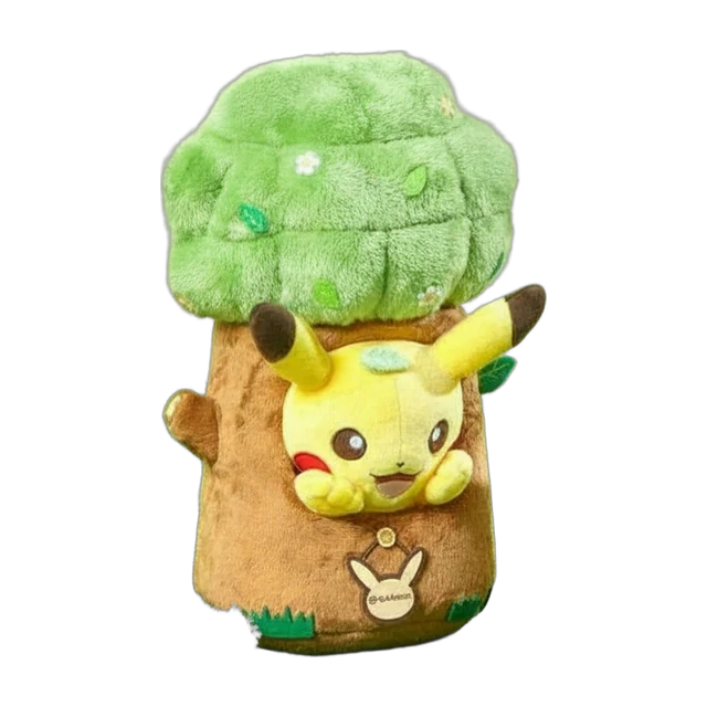 Pokémon Store 2026 Pokémon Town: Secret Forest Forest Robe Pikachu in Tree Stump Large Plush