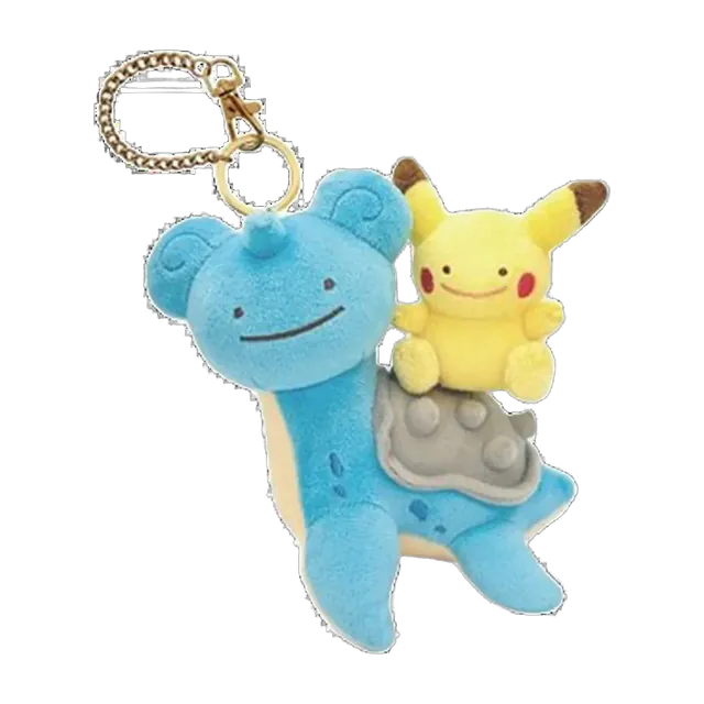 Pokémon Korea 2025 Metamong Project Ditto Pikachu Riding Ditto Lapras Mascot Keychain