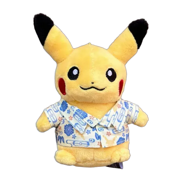 Pokémon 2021 Okinawa Pokémon Air Adventures Pikachu in Kariyushi Shirt Mascot Keychain