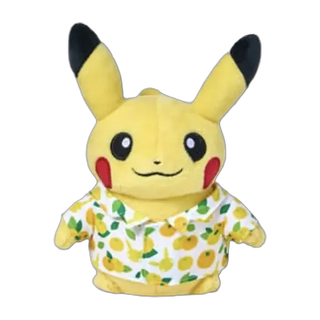 Pokémon Store 2023 Jeju Flying Pikachu Project Tangerine Shirt Pikachu Plush (White Shirt)