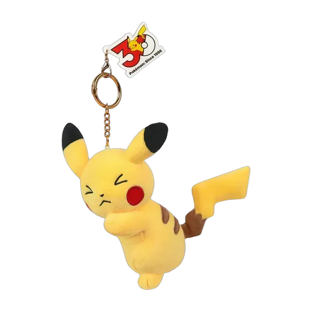Pokémon Center 2026 30th Anniversary Expression Series Pikachu Mascot Keychain (Straining)