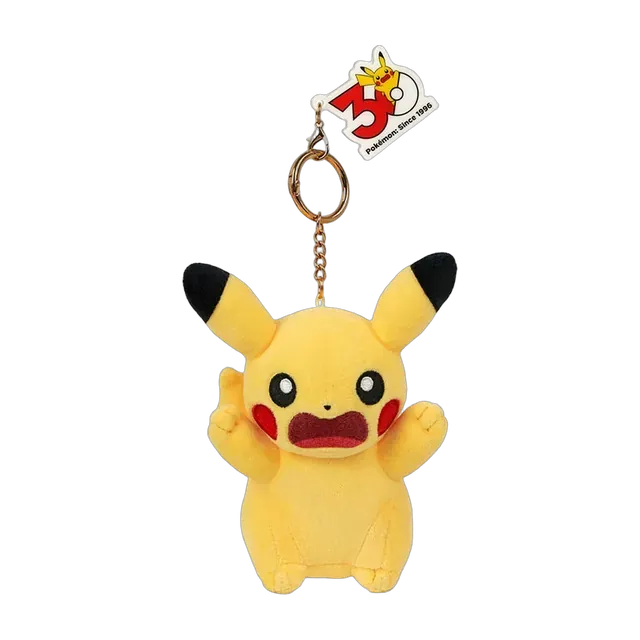 Pokémon Center 2026 30th Anniversary Expression Series Pikachu Mascot Keychain (Calling Out)