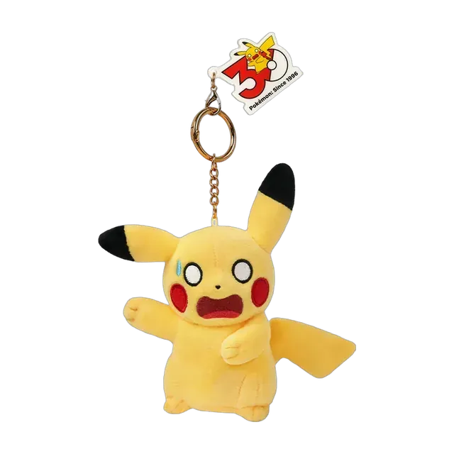 Pokémon Center 2026 30th Anniversary Expression Series Pikachu Mascot Keychain (Startled)