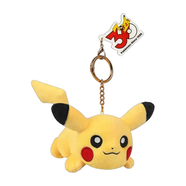 Pokémon Center 2026 30th Anniversary Expression Series Pikachu Mascot Keychain (Lying Down)