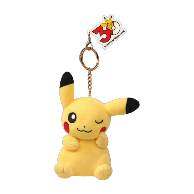 Pokémon Center 2026 30th Anniversary Expression Series Pikachu Mascot Keychain (Resting Chin)