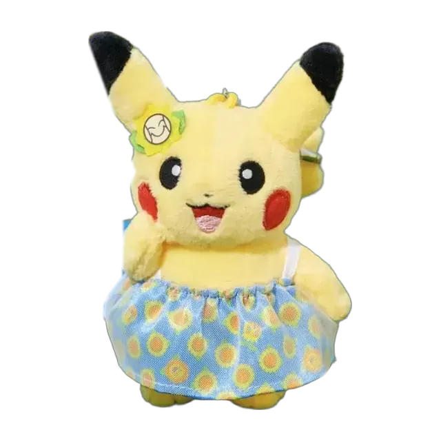 Pokémon Korea 2026 Korea Olive Young × Pokémon Pikachu in Floral Dress Mascot Keychain