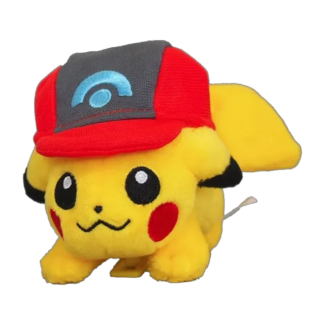 Takara Tomy 2017 Pokémon the Movie: I Choose You! Tiny Shoulder-Riding Ash Hat Pikachu Mascot Keychain (Sinnoh Cap)