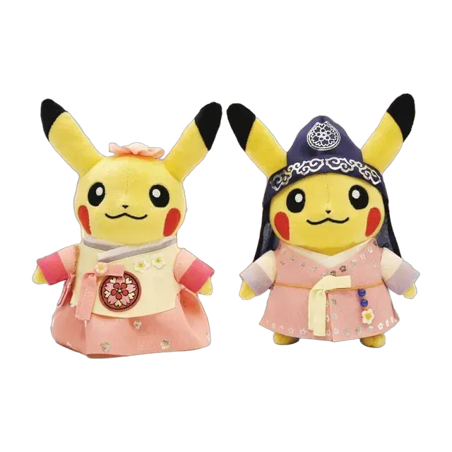 Pokémon Korea 2019 Korea Hanbok Edition Vol.2 Flower Hanbok Pikachu Female & Male Set Plush