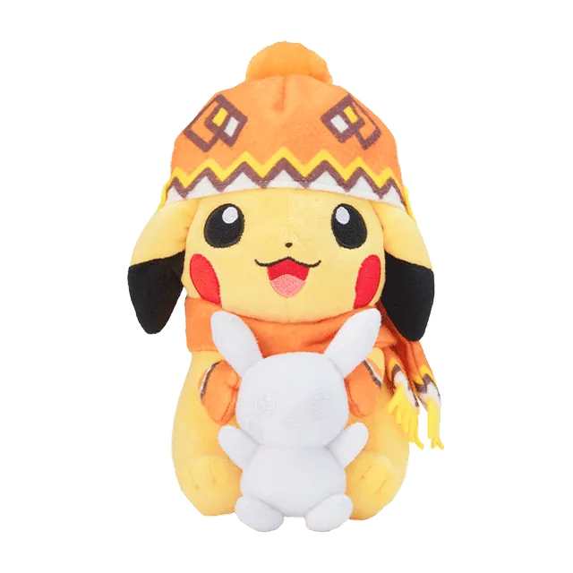 Pokémon Center 2016 Sapporo Renewal Opening Snow Festival Pikachu With Snow Pikachu Plush