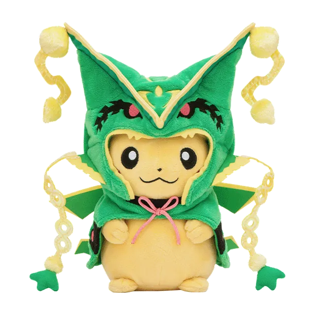 Pokémon Center 2016 Poncho Pikachu #2 Mega Rayquaza Pikachu Plush
