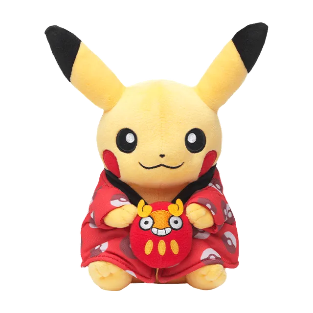 Pokémon Center 2015 Monthly Pikachu December New Year Kimono Darumaka Pikachu Plush