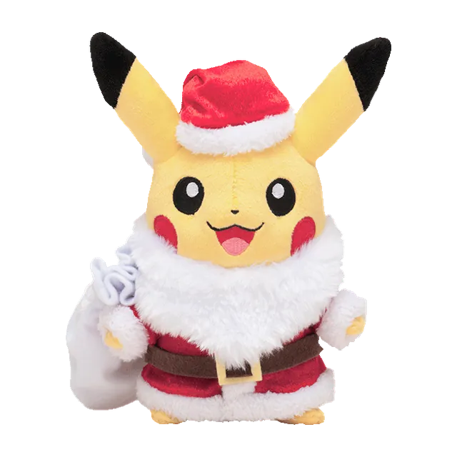 Pokémon Center 2014 Christmas Santa Claus Pikachu Plush