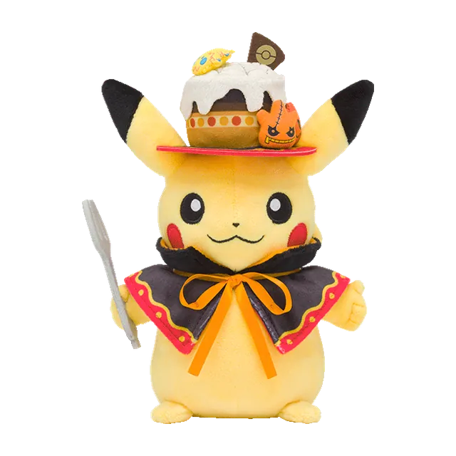 Pokémon Center 2018 Halloween We Are Team Trick Or Treat Team Treat Pikachu with Joltik Plush