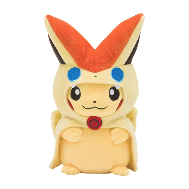 Pokémon Center 2017 Tohoku Renewal Opening Victini Poncho Pikachu Plush