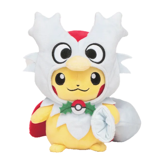 Pokémon Center 2016 Christmas Snow Season Pikachu with Delibird Plush