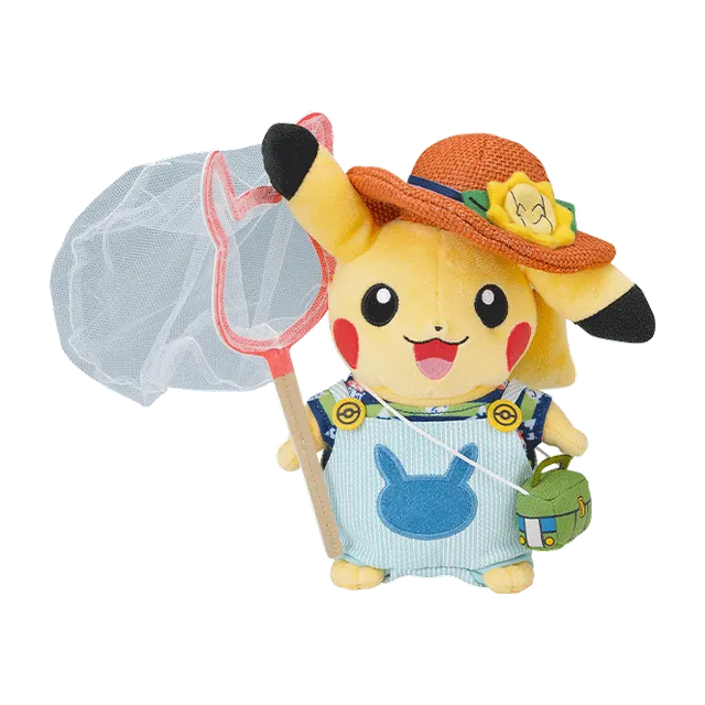 Pokémon Center 2018 Summer Life Sunflower Hat Pikachu Plush