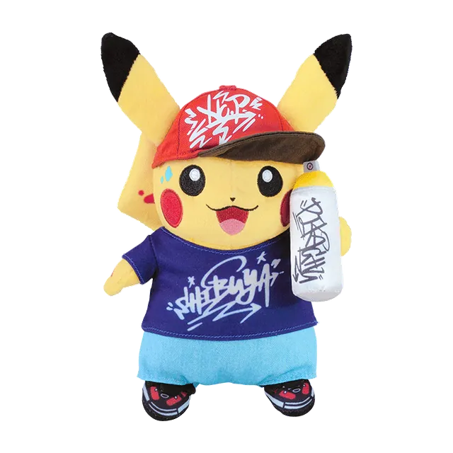 Pokémon Center 2019 Shibuya Grand Opening Graffiti Art Painter Pikachu Plush