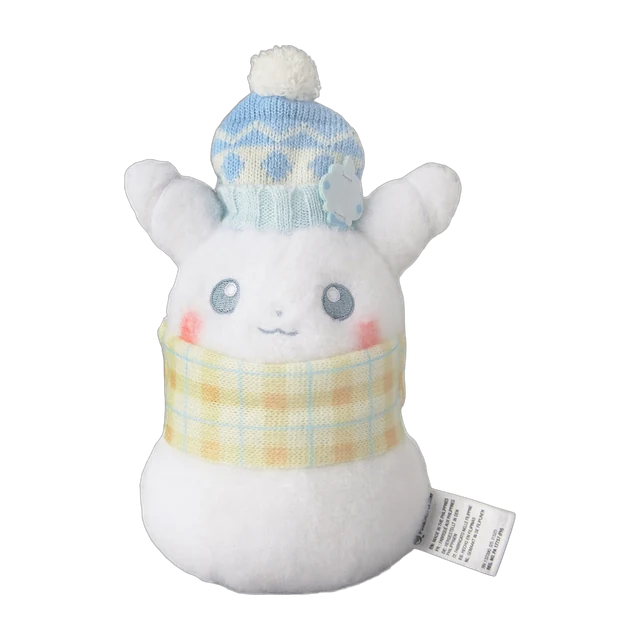 Pokémon Center 2025 Winter Pikachu Snowman Plush