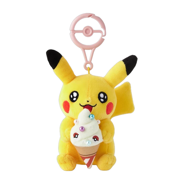 Pokémon Center 2025 Kagawa Grand Opening Ice Cream Pikachu Mascot Keychain