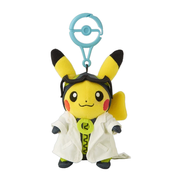 Pokémon Center 2026 Pokémon GO 10th Anniversary Professor Willow's Assistant Pikachu Mascot Keychain