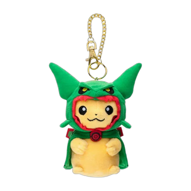 Pokémon Center 2016 Skytree Town Grand Opening Rayquaza Poncho Pikachu Mascot Keychain
