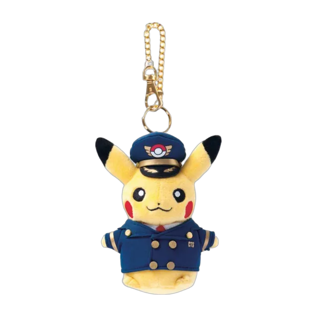 Pokémon Store 2015 Narita Airport Pilot Pikachu Mascot Keychain